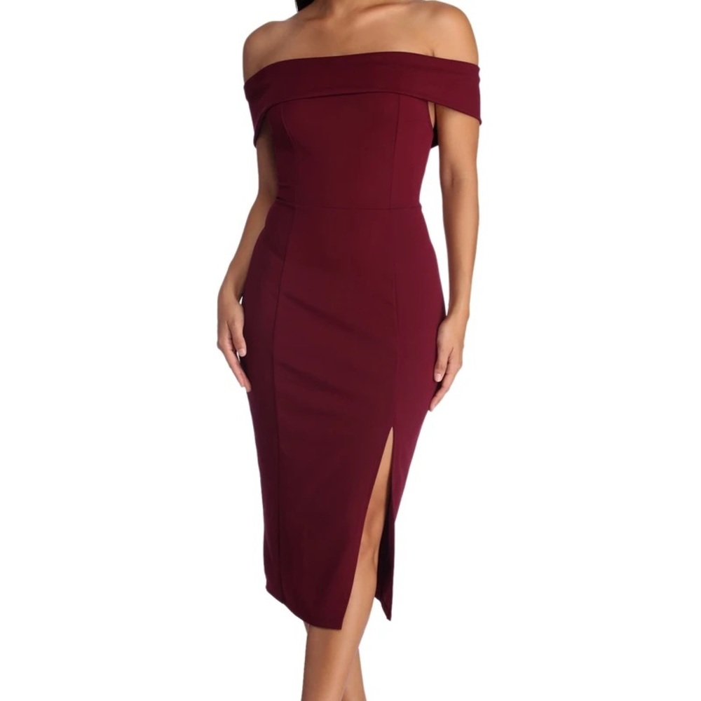 Windsor off shoulder bodycon